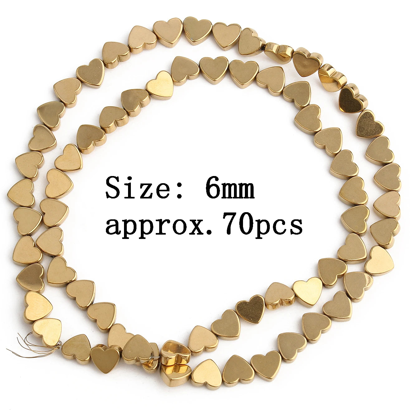 Mostacillas de hematita chapadas en oro Natural para fabricación de joyería