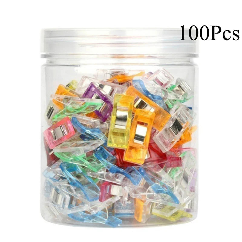 20/50/100 unidades de clips multiusos para coser, de plástico de colores