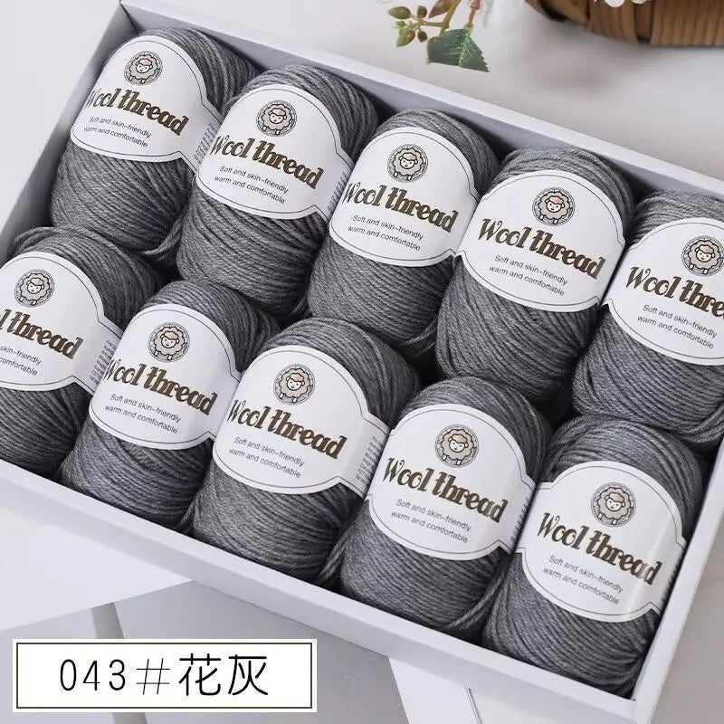 500 g/set (10 unidades de 50g) de  lana merino lisa