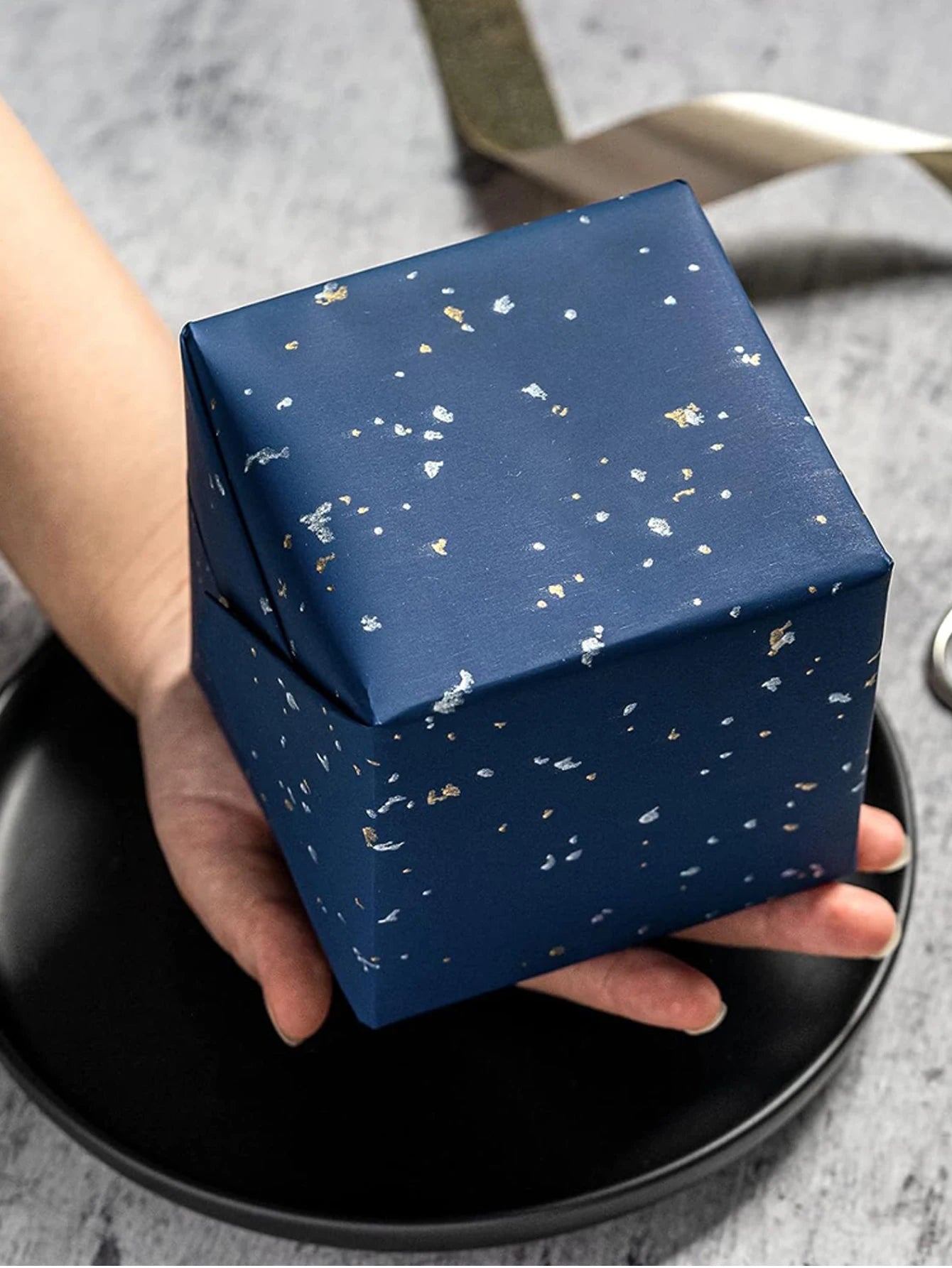 1 rollo de papel de regalo para fiesta de Navidad de 43 cm x 3,00 mts