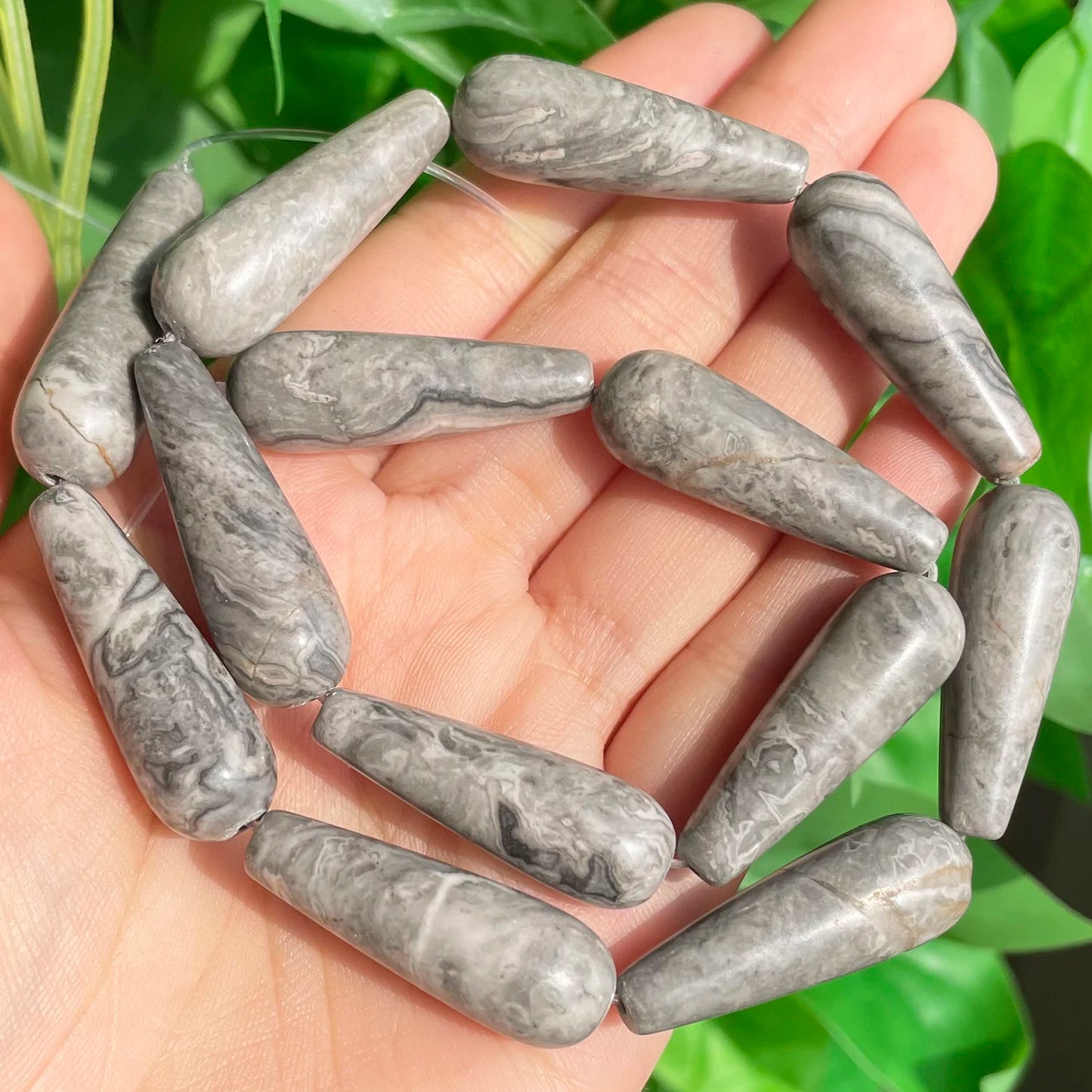 2 uds gota de agua Natural, piedra genuina, ágatas de la India, labradorita, ojo de tigre Calcedonia
