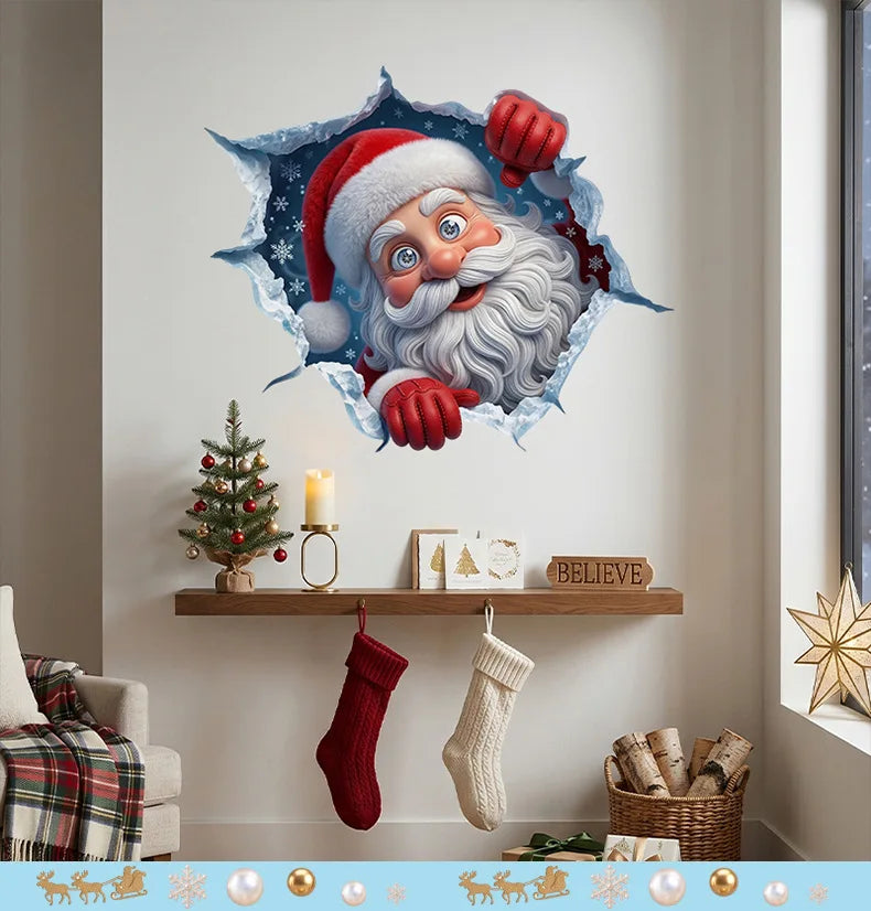 Adhesivo de Pared 3D de Navidad