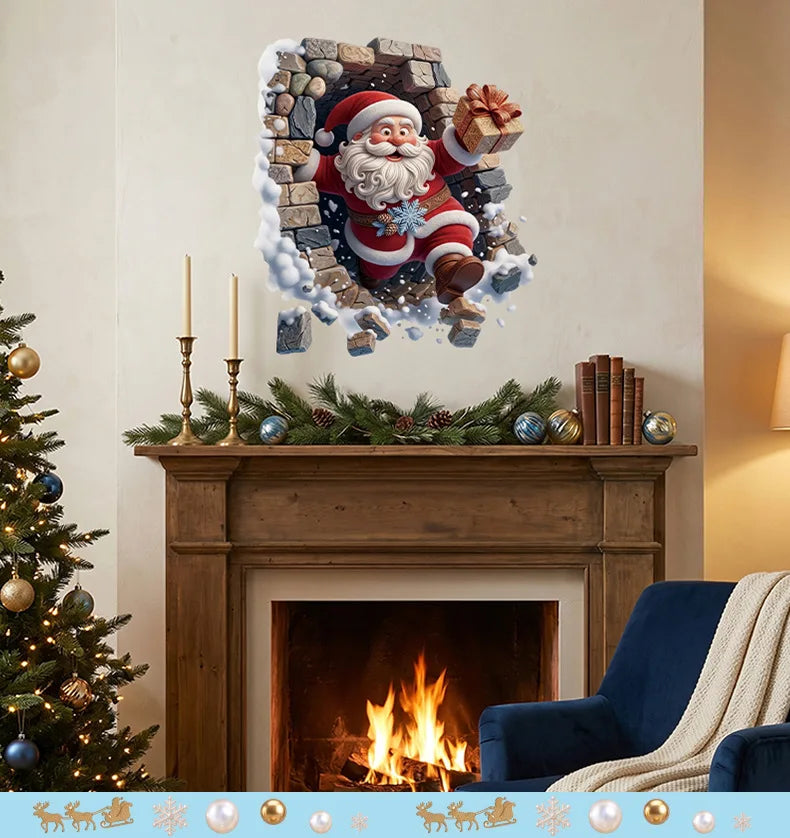 Adhesivo de Pared 3D de Navidad