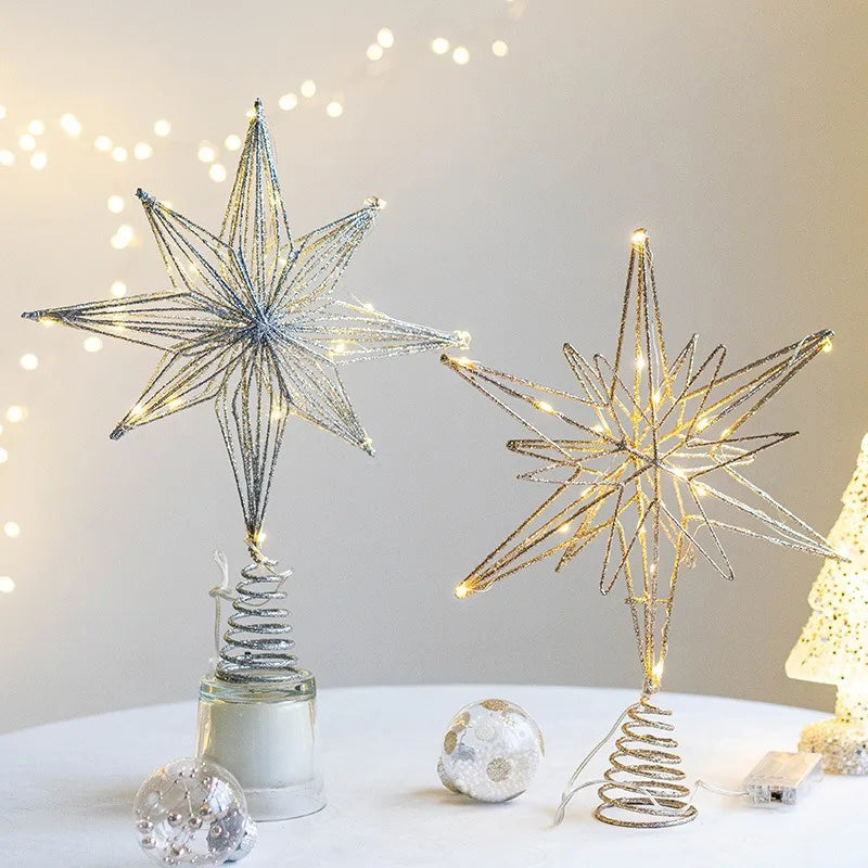 Adorno de estrella para árbol de Navidad
