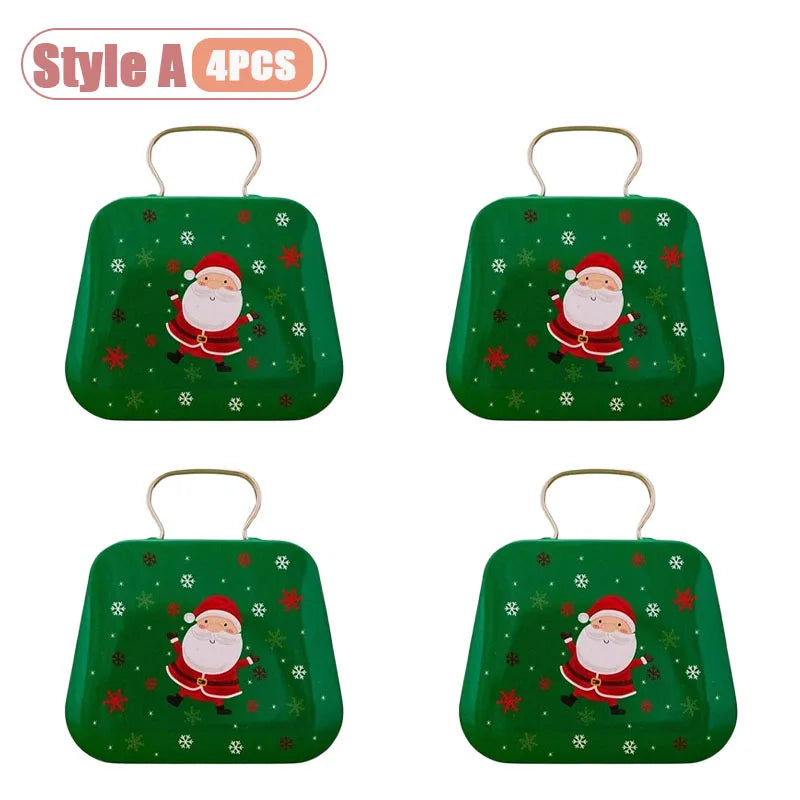 Caja metálica decorativa para dulces, recuerdos etc., de Navidad