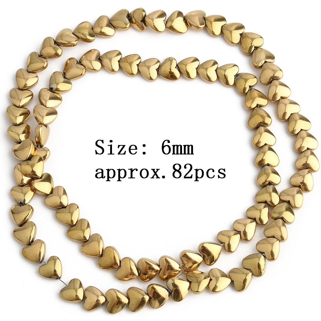 Mostacillas de hematita chapadas en oro Natural para fabricación de joyería