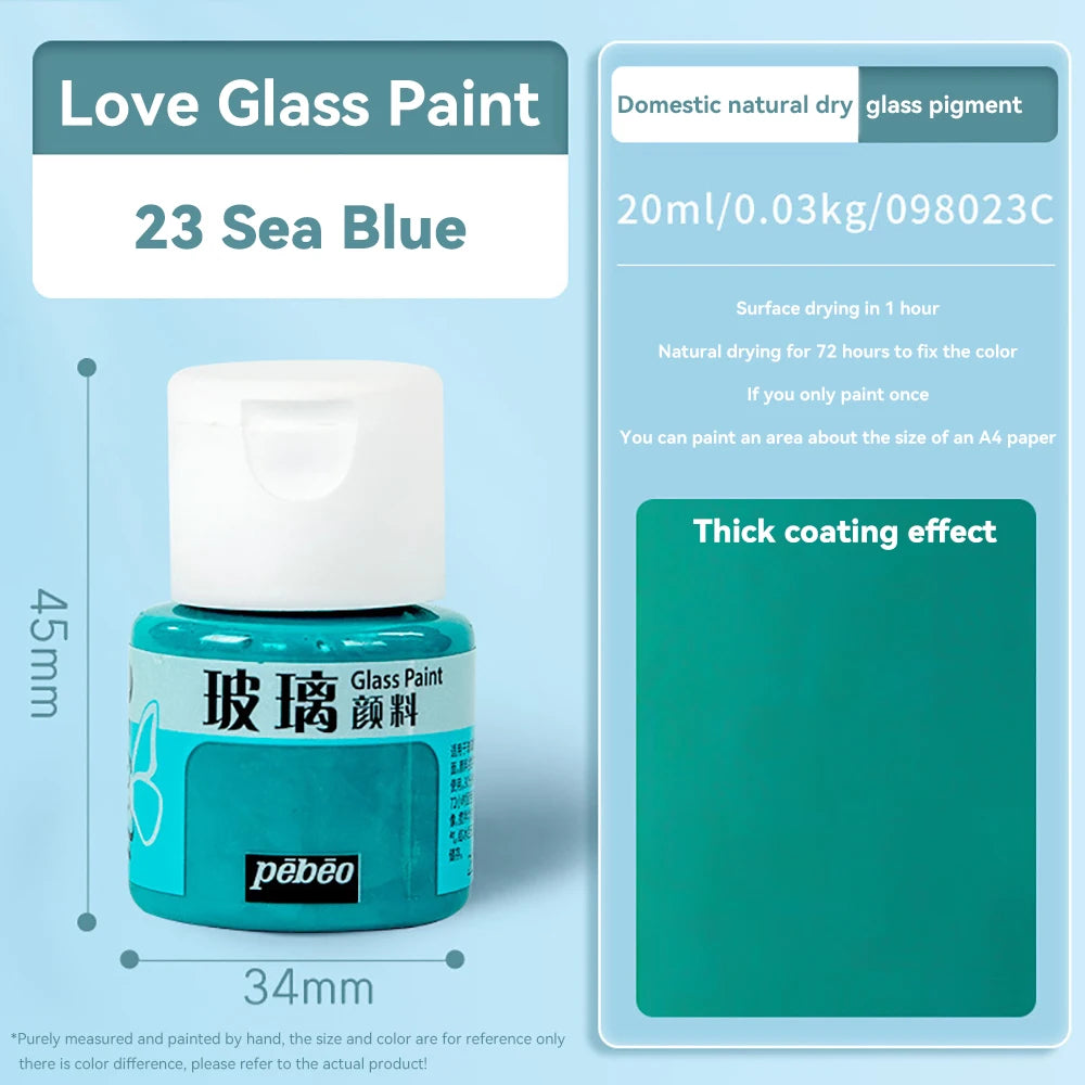 Pinturas acrílicas, pigmentos de vidrio impermeables de ricos colores, tubo para suministros de pintura, 20ml