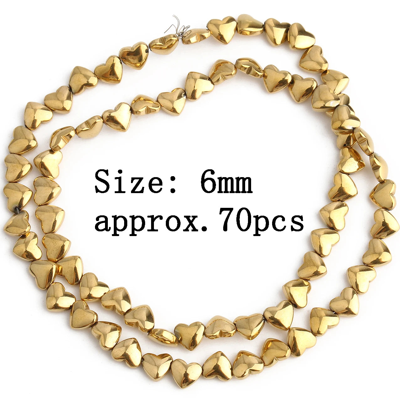 Mostacillas de hematita chapadas en oro Natural para fabricación de joyería
