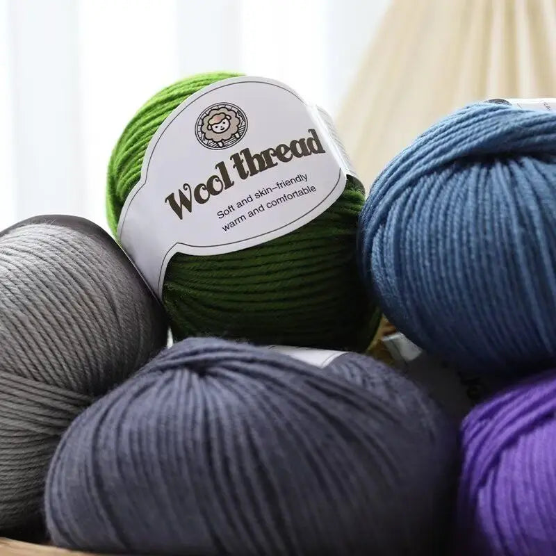500 g/set (10 unidades de 50g) de  lana merino lisa