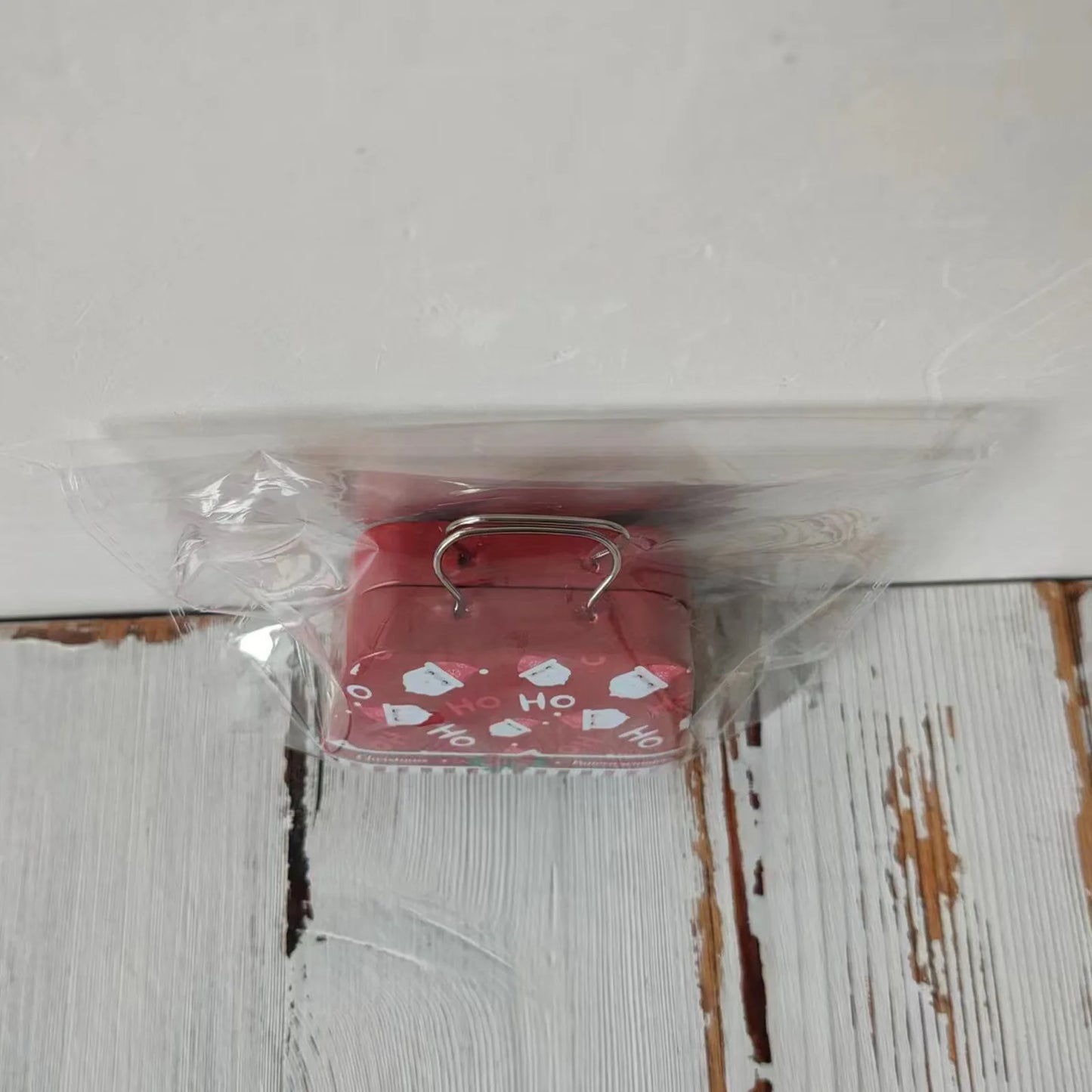 Caja de lata navideña, estilo bolso, Mini monedero, suministros de decoración navideña