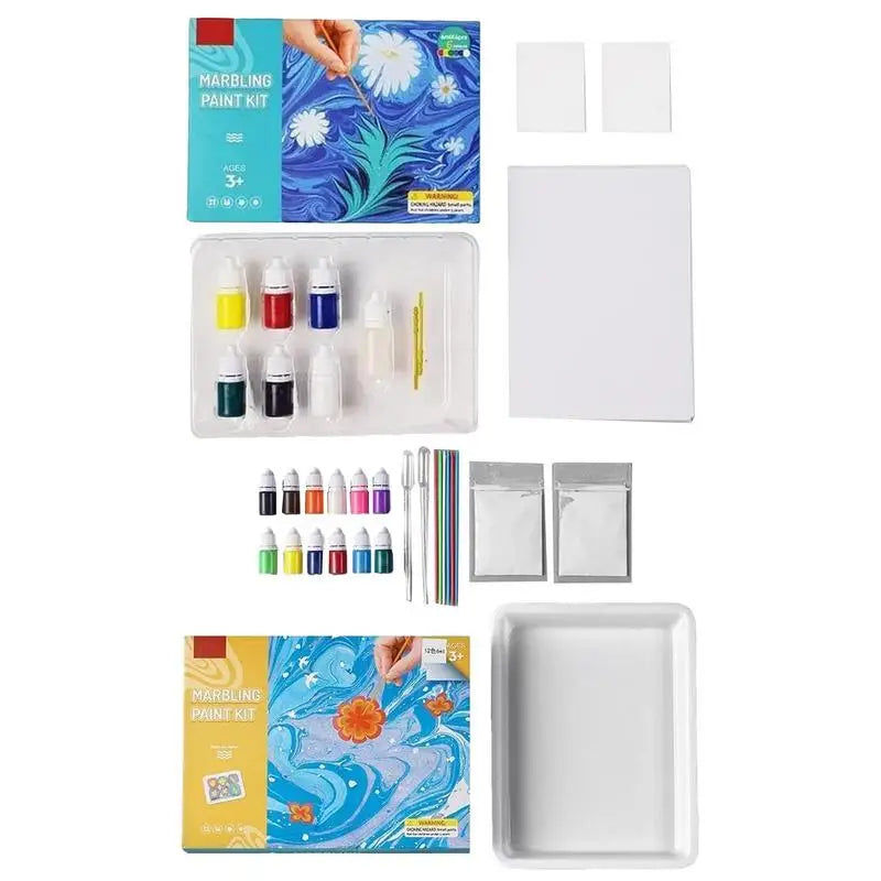 Juego de pintura de mármol acuático