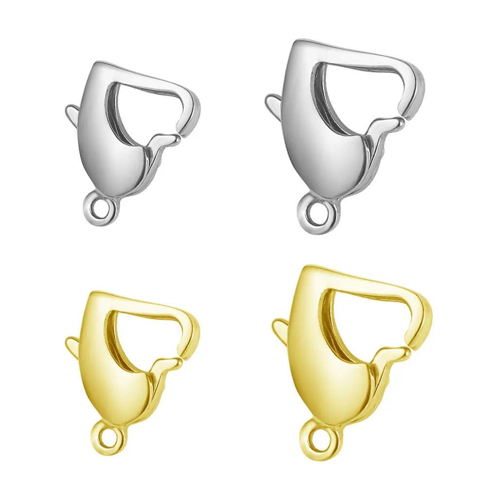 5 unids/lote de cierre de langosta rectangular de acero inoxidable de joyería para hacer collares y pulseras