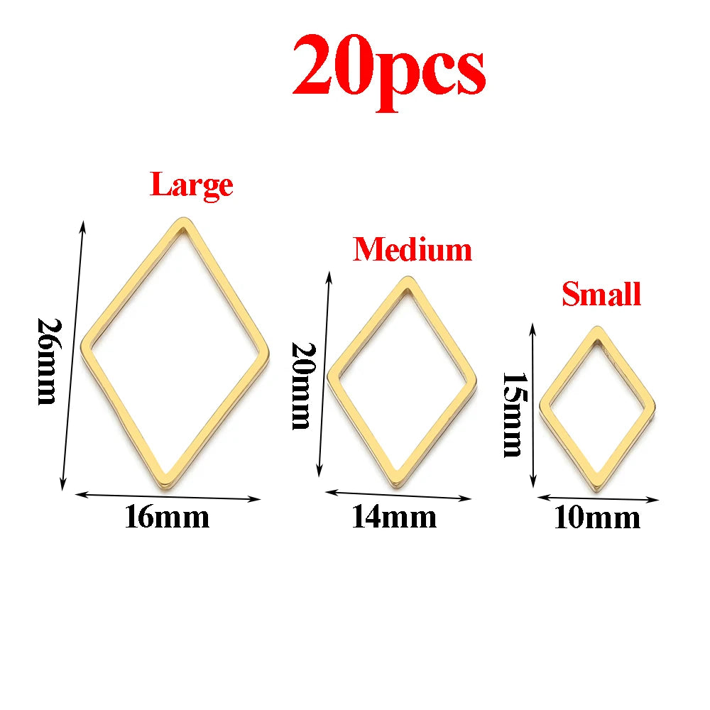 Pendientes de acero inoxidable dorado y plateado al vacío, suministros para hacer joyas de bisel, a granel, 20-50 Uds.