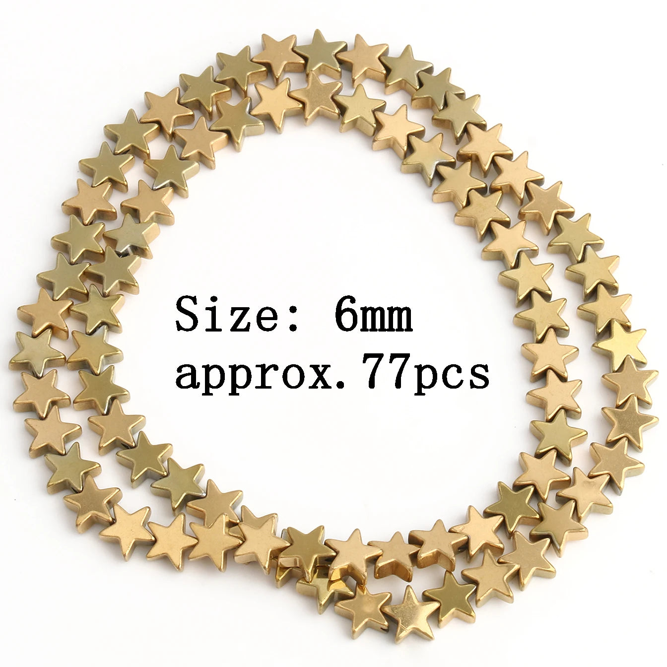 Mostacillas de hematita chapadas en oro Natural para fabricación de joyería