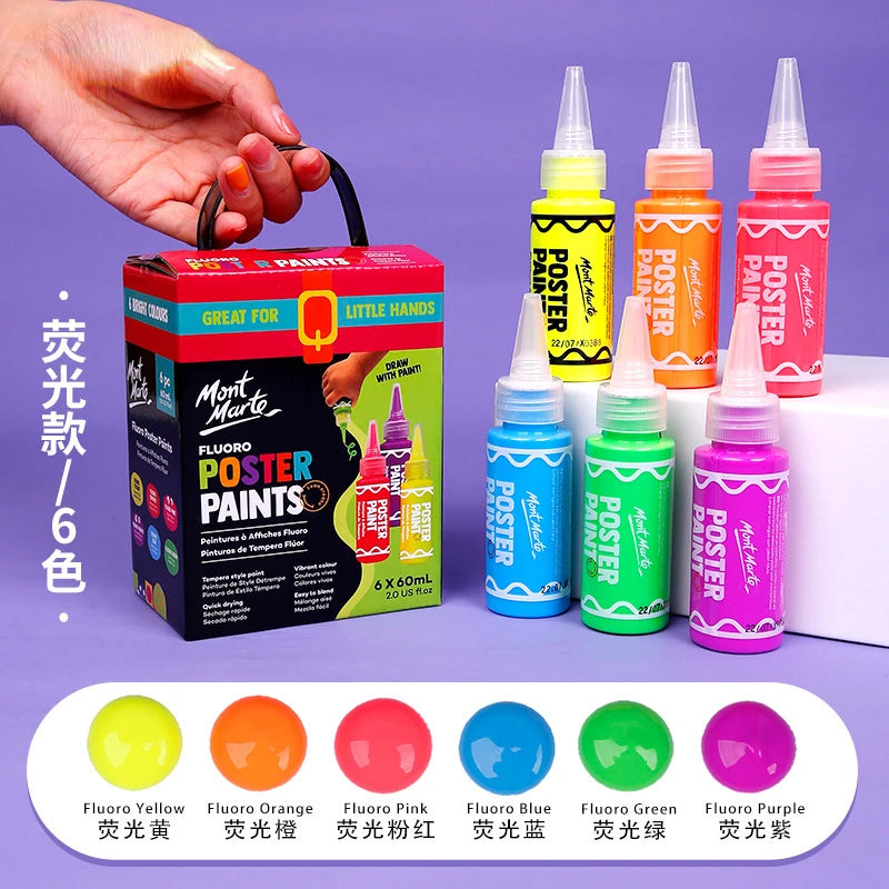 Juego de pintura con dedos para niños, 6/12 colores, 60ml, pintura lavable seguro, no tóxico