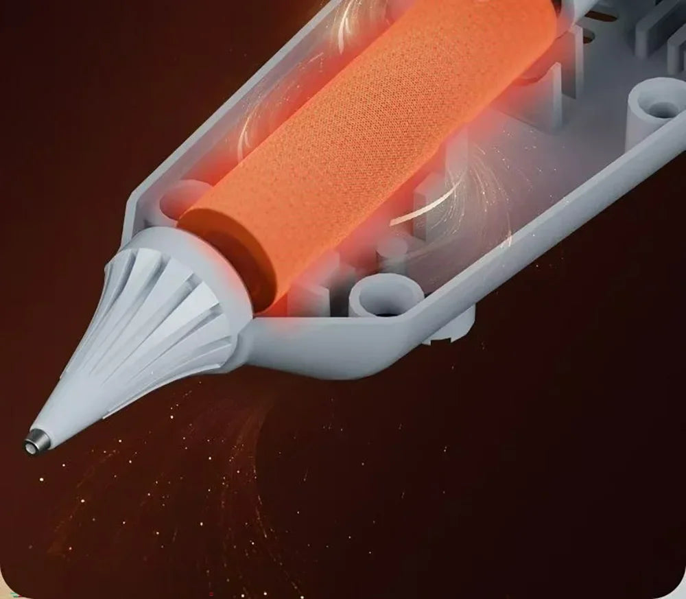 Pistola de pegamento termofusible inalámbrica, 3,7 V, 1800mAh, carga USB, utiliza barras de pegamento de 7mm, antifugas y antiescaldaduras