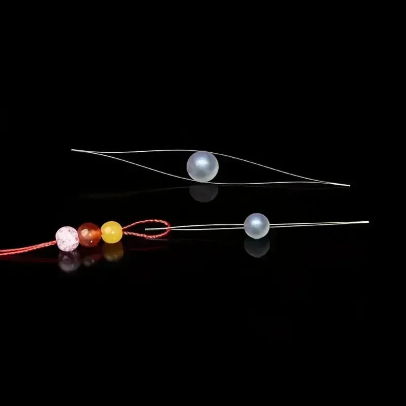 Agujas para joyería con mostacillas, herramientas de fabricación de joyas, 5/50 Uds.