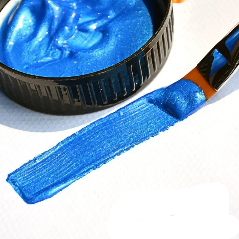 Pintura acrílica dorada nacarada, resistente al agua, no se decolora, pintura 60/100ml