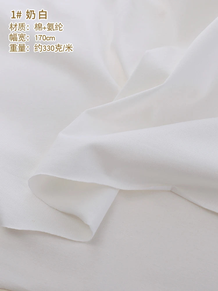 170x50cm 95% algodón 5% LICRA tejido de Jersey hacer ropa deportiva de primavera y verano, tela de alta elasticidad 330 g/m