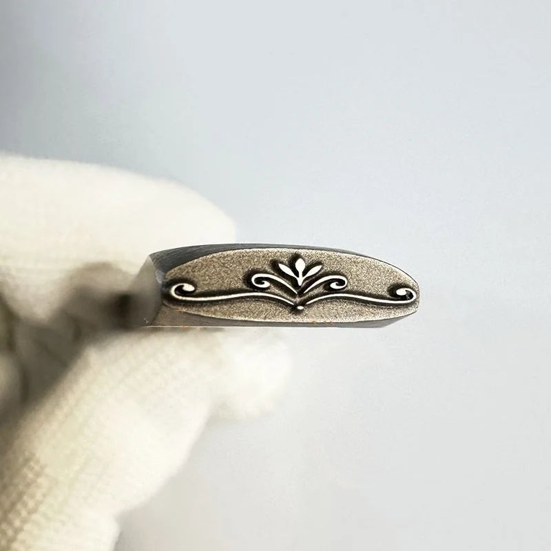 Sellos de joyería con patrón, de acero, troqueles de grabado para pulsera de oro y plata.