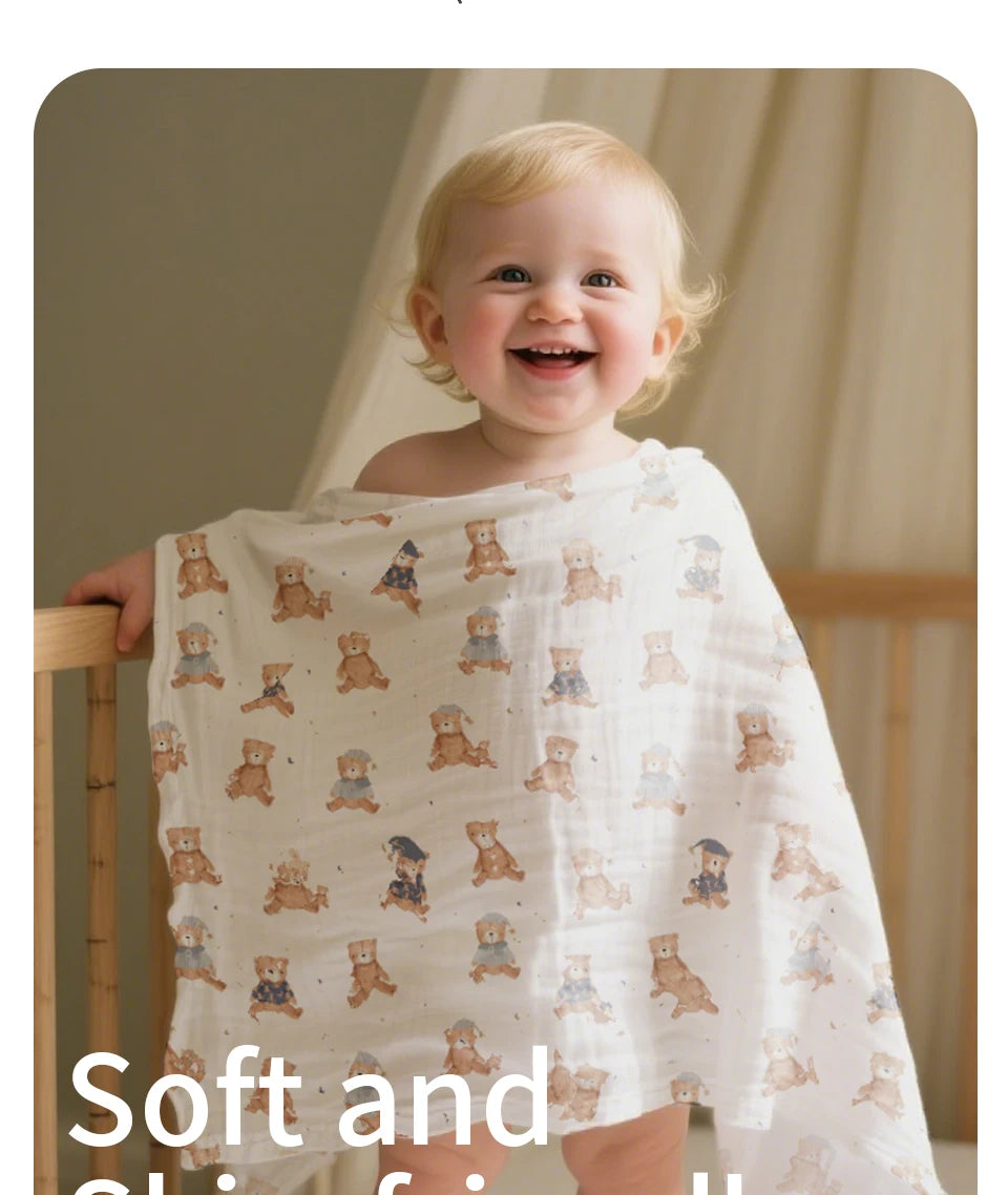 1 manta para recién nacidos, suaves, transpirables y acogedoras 100% Algodón