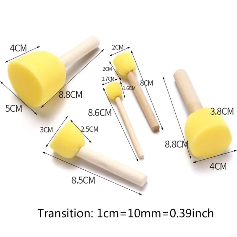 5pcs Juego cepillo de espuma