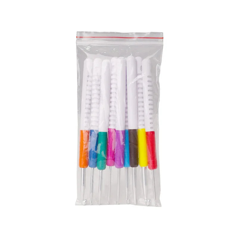 Juego de variados colores y estilos de crochet para tejer, de aluminio, con mango ergonómico