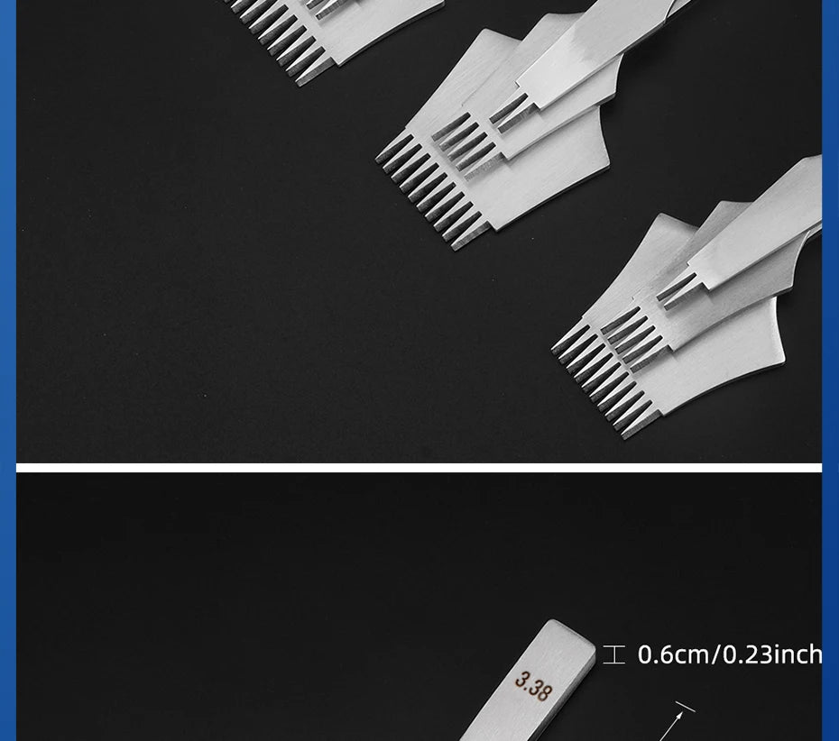 Juego de herramientas de perforación de cuero , troquel de corte de agujeros de cuero duradero, cincel de acero profesional