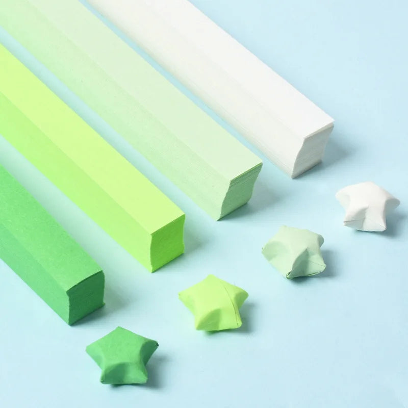 Surtido de papel de Origami de estrella de 540 hojas, estrella colorida de doble cara, manualidades plegables