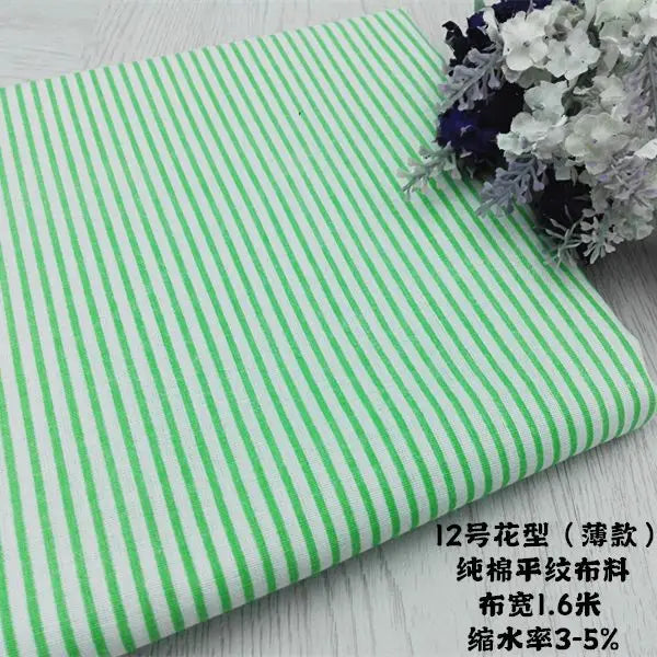 Tela estampada de algodón puro por metros, textil fino, transpirable, Verde