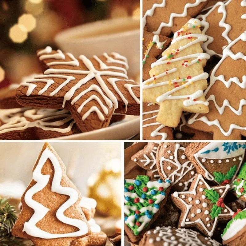 4 Uds. Molde tridimensional 3D para galletas de Navidad
