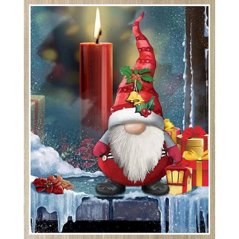 Imágenes por número, Kits de Papá Noel,  pintura por números sobre lienzo, arte pintado a mano