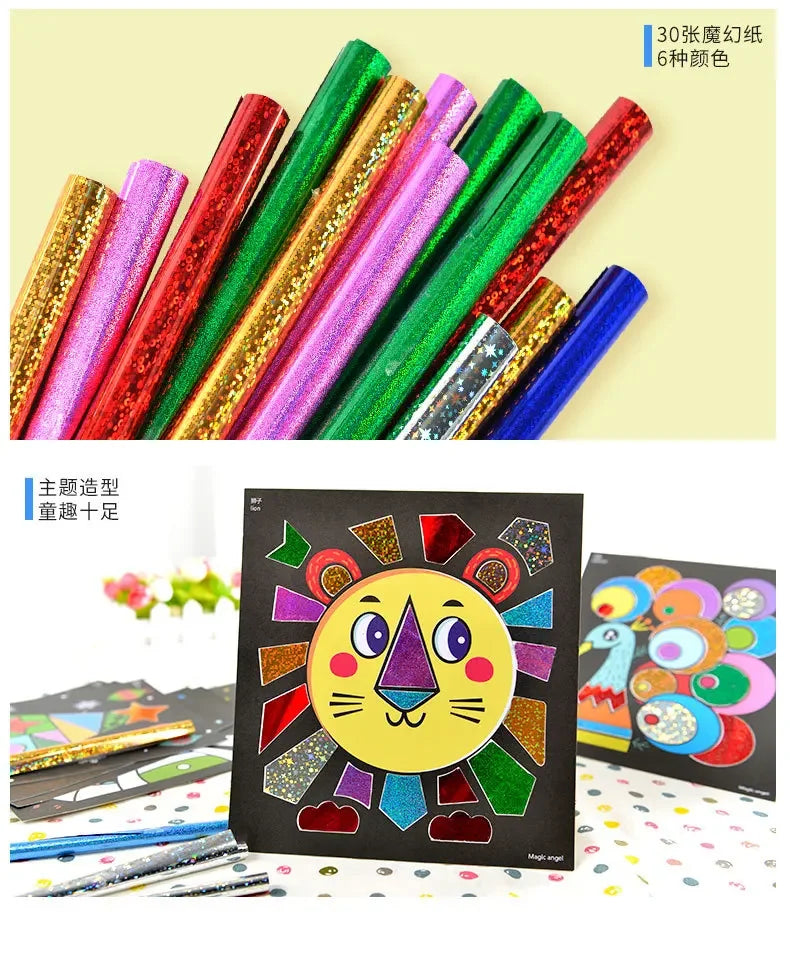 Pintura de transferencia mágica de dibujos animados para niños