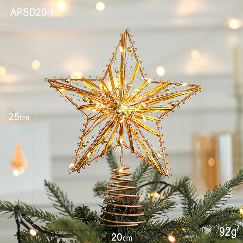 Estrella para árbol de Navidad, 10-20 cm