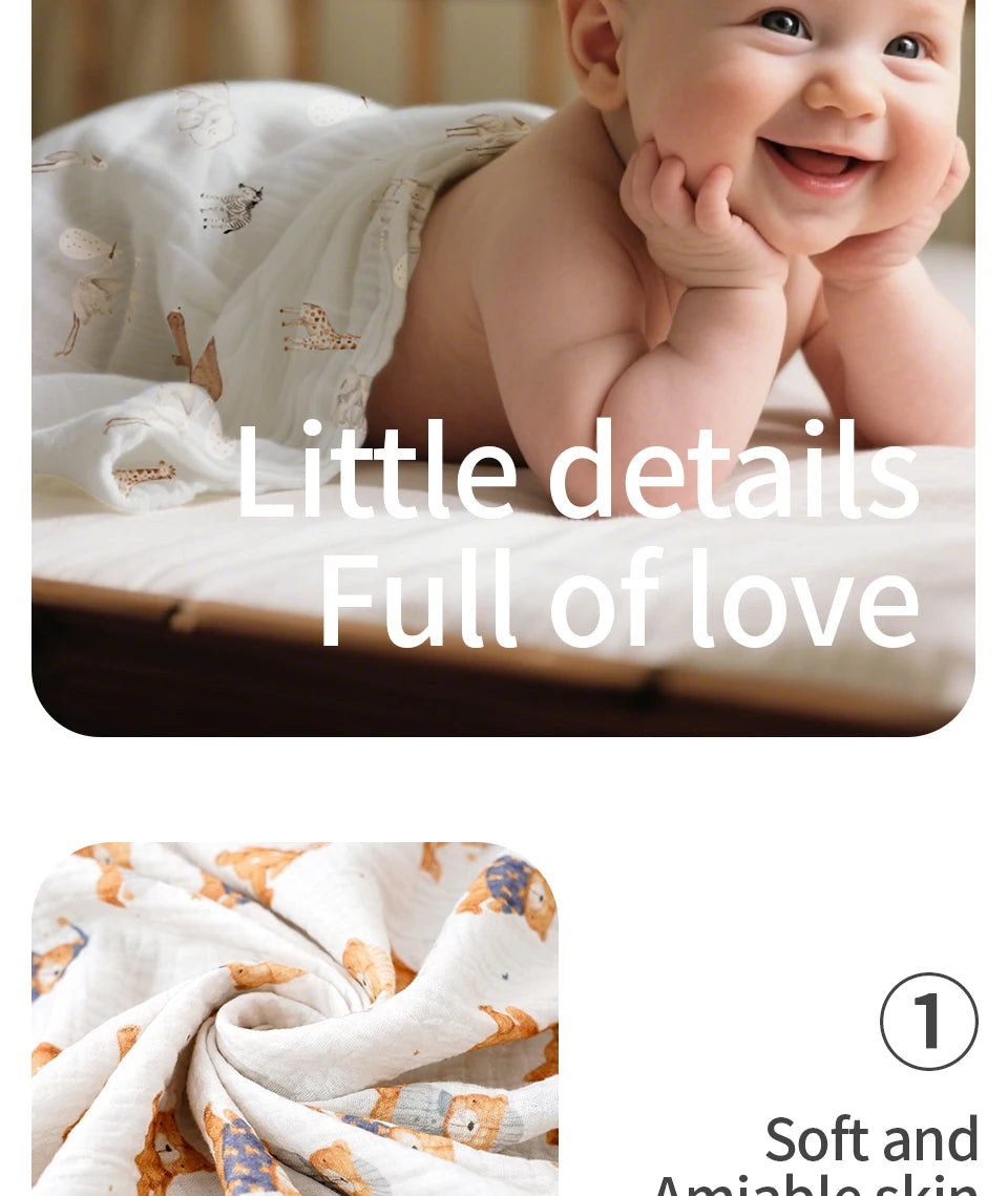 1 manta para recién nacidos, suaves, transpirables y acogedoras 100% Algodón