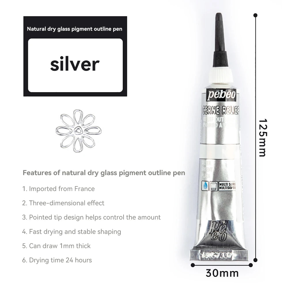Pinturas acrílicas, pigmentos de vidrio impermeables de ricos colores, tubo para suministros de pintura, 20ml