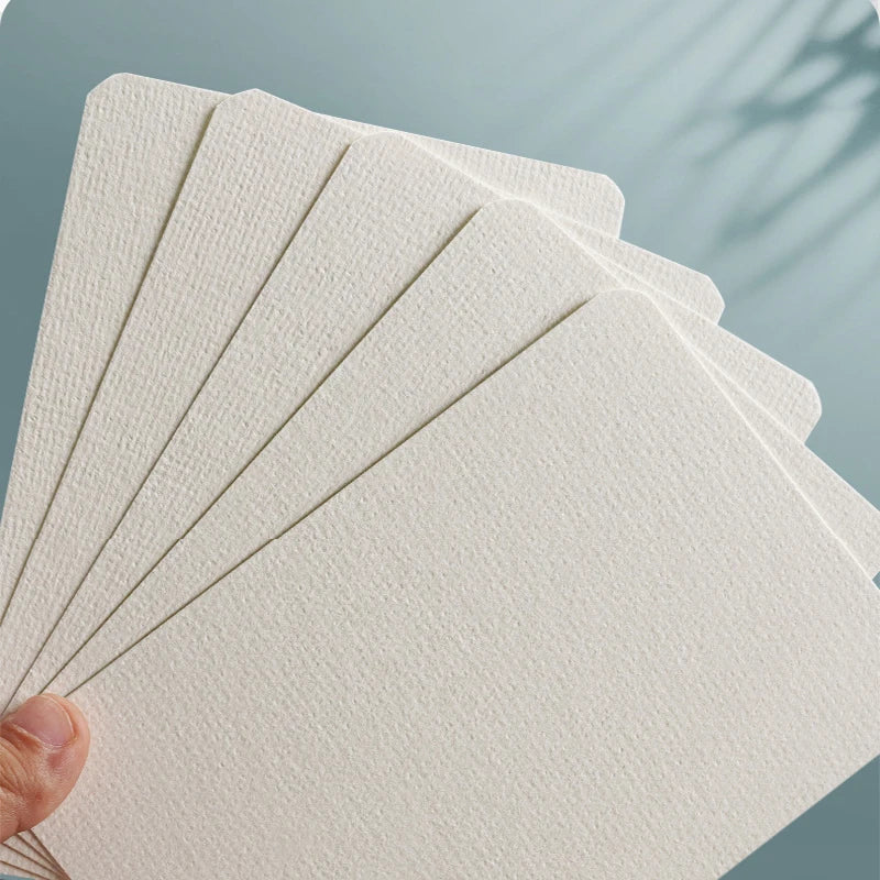 50 Tarjetas de  acuarela, postal gruesa, 300g, cuadrada, redonda, rectangular, mini bocetos