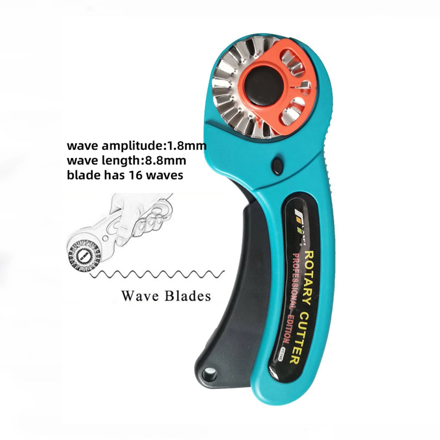 Cortador rotativo FT145, rodillo de R45mm, herramientas de corte fácil para tela, cuero, papel, etc.