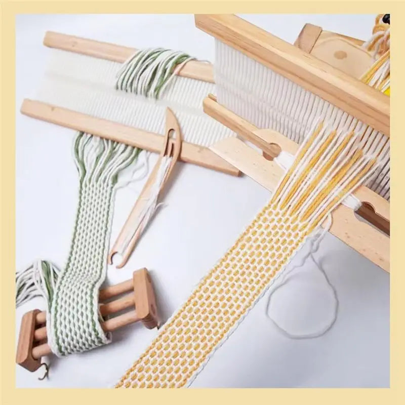 Kit profesional de navetas de madera biselada para tejer, herramientas de telar