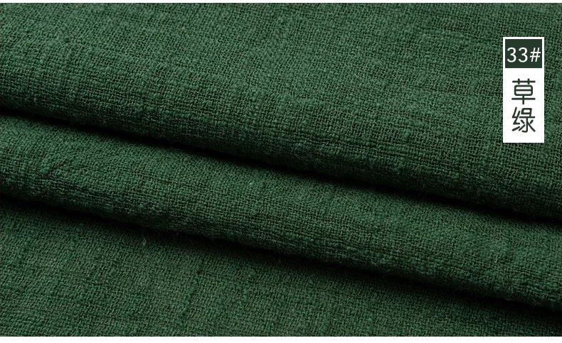 Tela de algodón de lino fino suave, orgánico de Color sólido