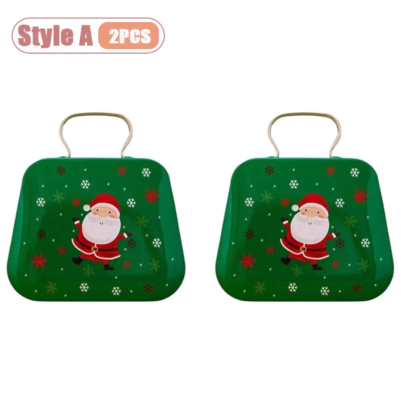 Caja metálica decorativa para dulces, recuerdos etc., de Navidad