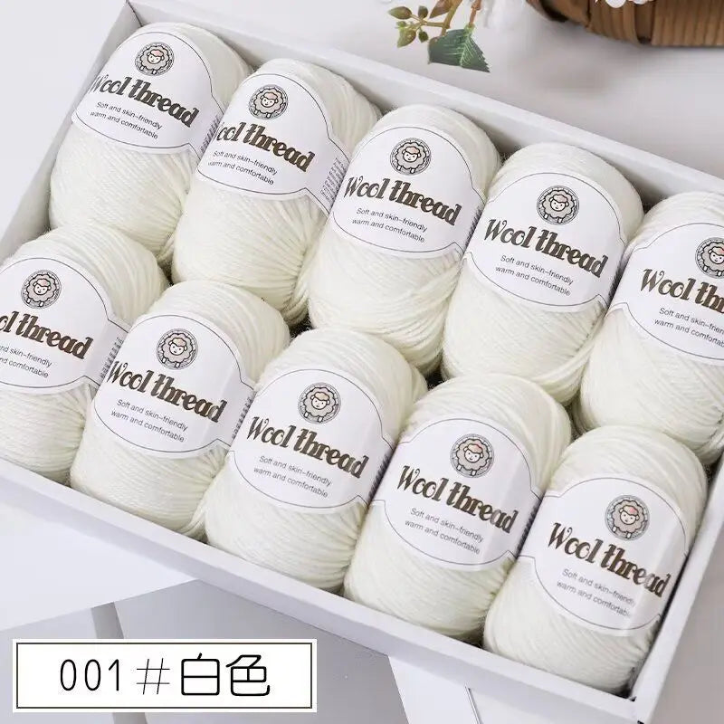 500 g/set (10 unidades de 50g) de  lana merino lisa
