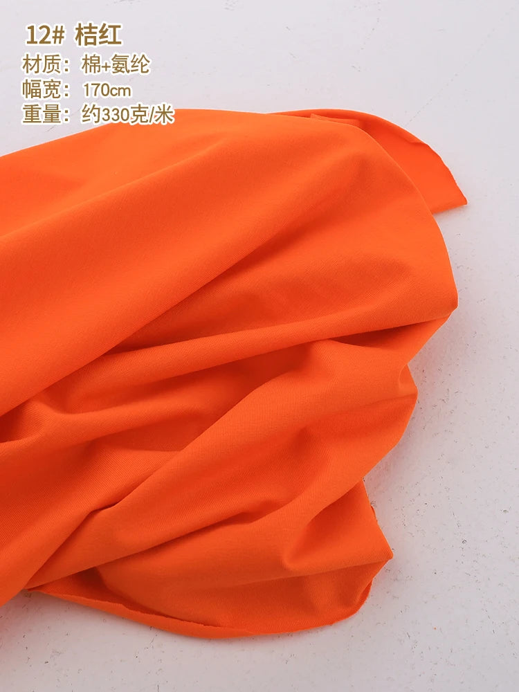 170x50cm 95% algodón 5% LICRA tejido de Jersey hacer ropa deportiva de primavera y verano, tela de alta elasticidad 330 g/m