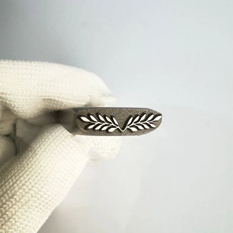 Sellos de joyería con patrón, de acero, troqueles de grabado para pulsera de oro y plata.