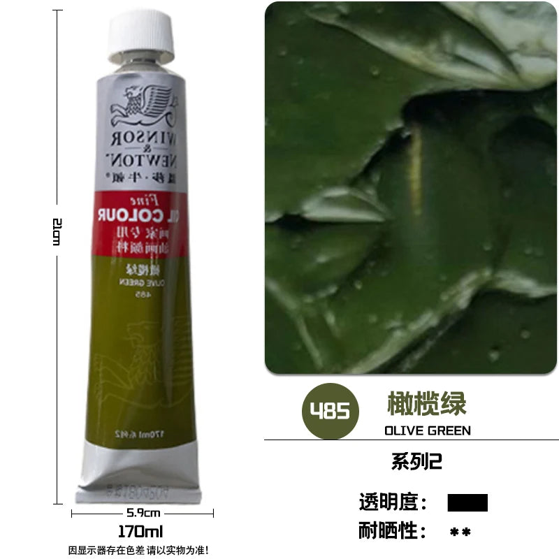 WINSOR & NEWTON-pintura al óleo de 170ml., tamaño grande
