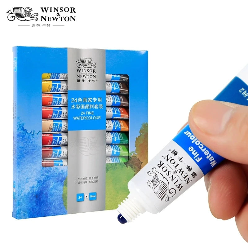 Winsor & Newton-Juego de acuarela fina, 12/18/24/36 colores, tubos de 10ml