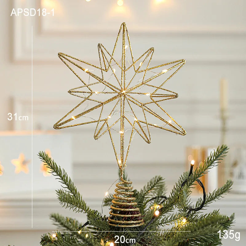 Estrella para árbol de Navidad, 10-20 cm