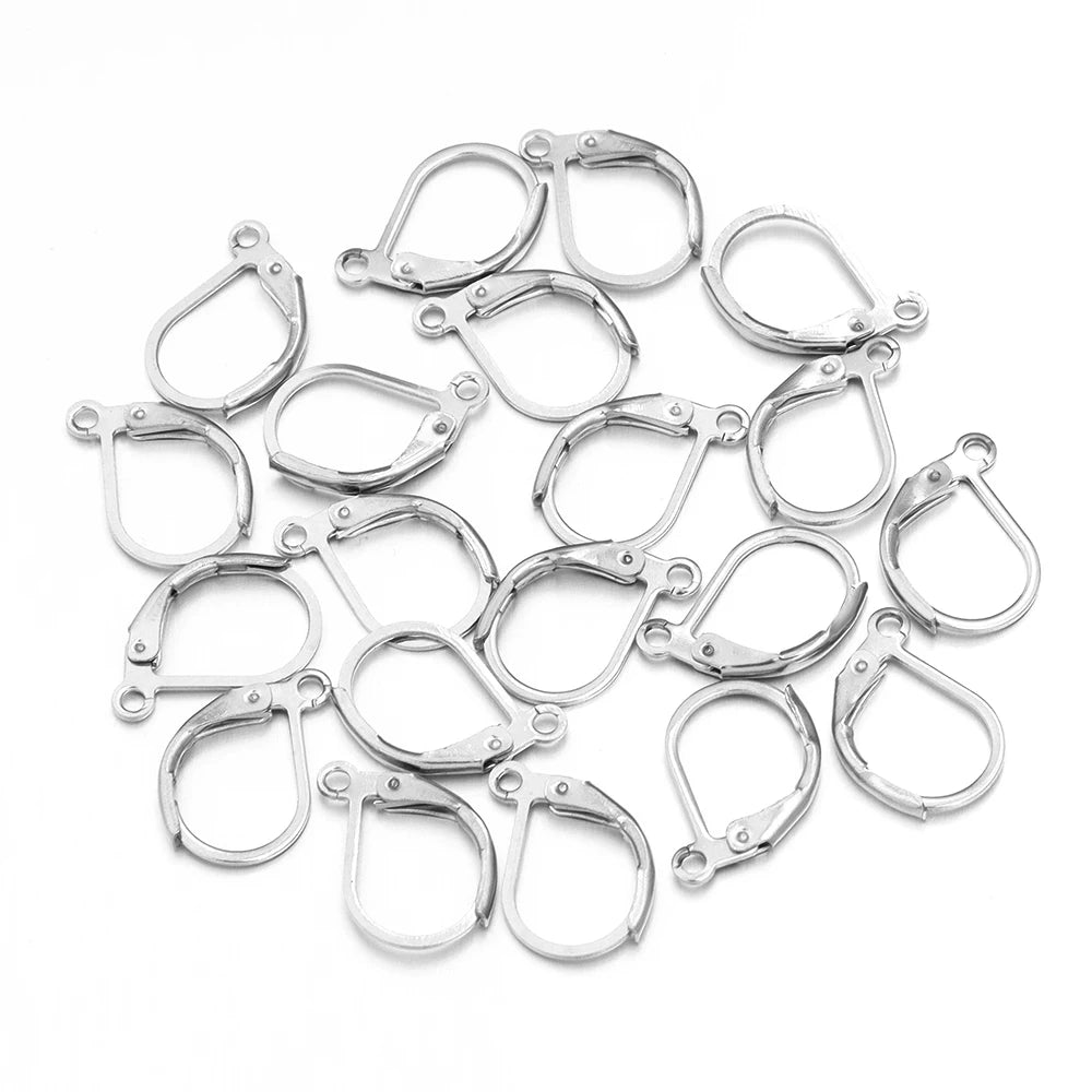20 unids/lote de ganchos para aros de acero inoxidable