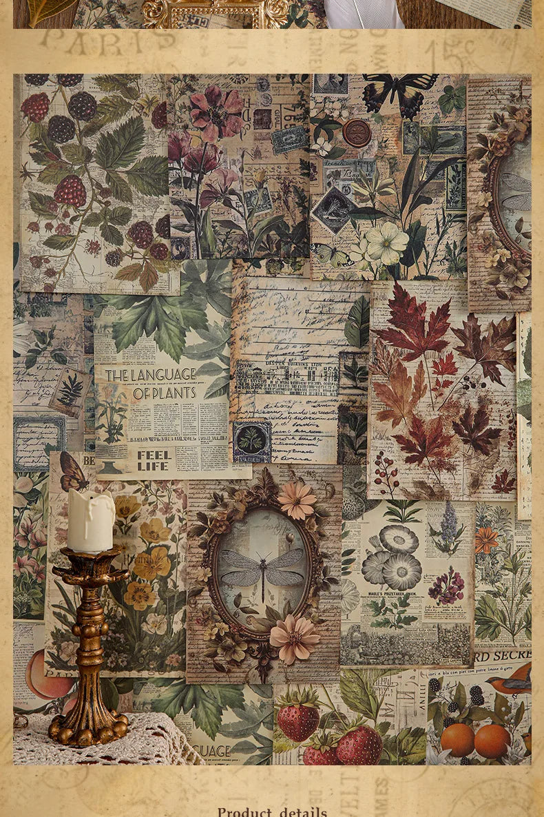 30 Uds. Planificador de papel Vintage, suministros artesanales