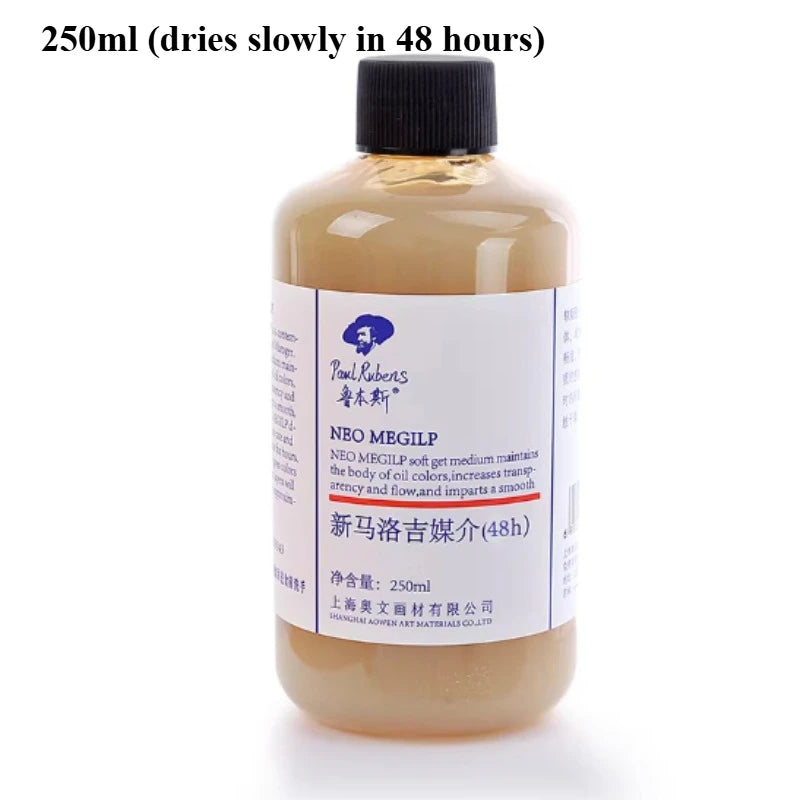 Resina Alquídica de 100/250/500 ml, Medium para Pintura Artística, Solvente para Mezclar Colores en Pintura al Óleo, de Secado Rápido y Lento